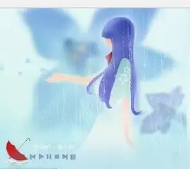 求淋雨的动漫少女图