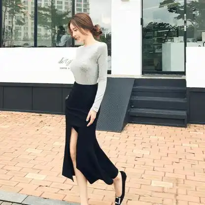 美女高跟鞋搭配鱼尾裙,追她的人不止2位数