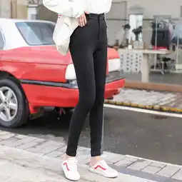 实拍加绒加厚新款魔术裤紧身弹力打底裤女外穿长裤黑色显瘦小脚裤女淑女百搭