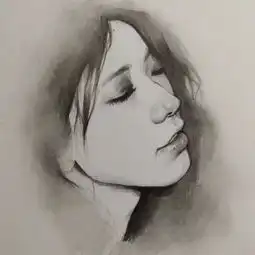速写美女头像,教你如何画出五官神韵