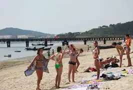 大连长山群岛国际钓鱼节俄罗斯美少女云集