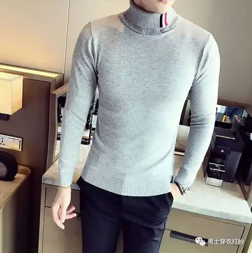 男士高领羊毛衫搭配西装绅士型男范魅力值max