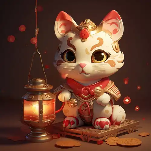 红色喜庆卡通招财猫素材图片海报设计下载请至来源处