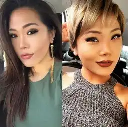 女生头发变短,另有一番风情