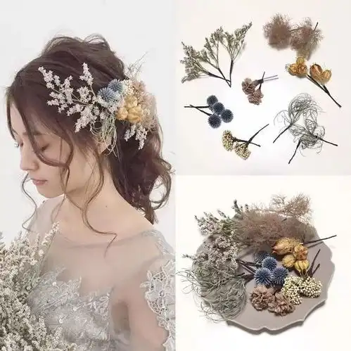 唯美的鲜花新娘发型背影杀,仙美极了