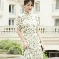 泡泡袖连衣裙头像唯美女生泡泡袖连衣裙头像