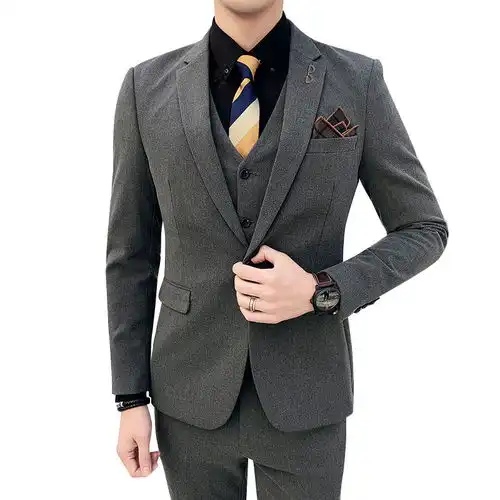 西服套装男士职业伴郎韩版新郎结婚商务正装外套修身休闲小西装男