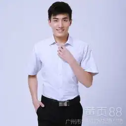 新款衬衫男式夏季短袖薄款斜纹商务休闲免烫职业修身衬衣男衬衫-黄页88网