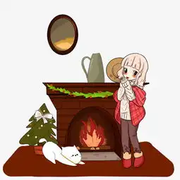 圣诞节小女孩和猫咪图片素材其他格式下载动漫人物大全