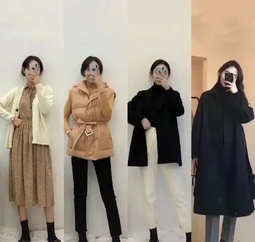 155cm小个子女生秋冬穿搭,大衣搭针织衫保暖又时髦,穿出高级感