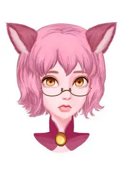 美女头像插画