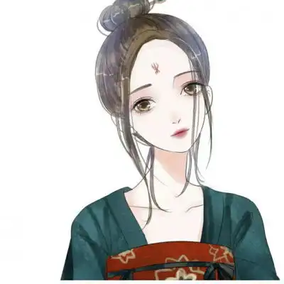 水彩头像女手绘人物头像高清图片