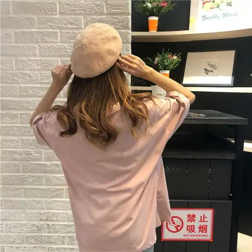 施悦名2019夏季新款韩版女式原宿刺绣宽松短袖t恤女上衣女装衣服