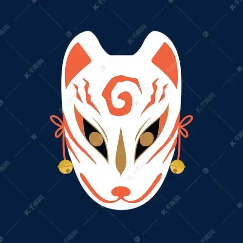 卡通手绘日本传统面具狐狸面具素材图片免费下载千库网