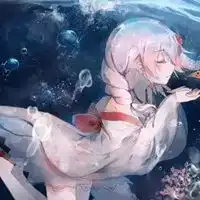 水下女生头像在水里的动漫女生头像