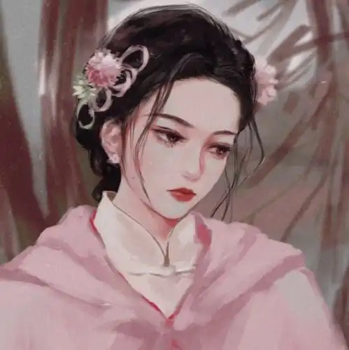 古风女生头像和你一起喝咖啡时,我从来不放糖,因为你,糖分超标