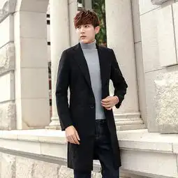 唯美西装领可爱潮流百搭气质修身显瘦甜美韩版简约毛呢大衣2017年冬季图片大全邮乐官方网站