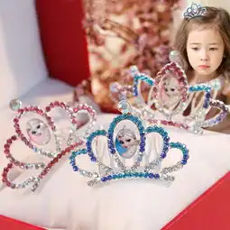 摩亚杰卡韩国小清新儿童水钻皇冠发梳子插梳刘海梳女童甜美头梳头饰品