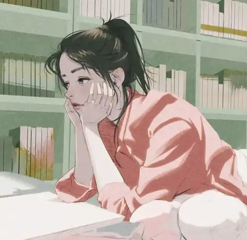 落日弥漫的橘,天边透亮的星唯美插画风动漫女头小众头像