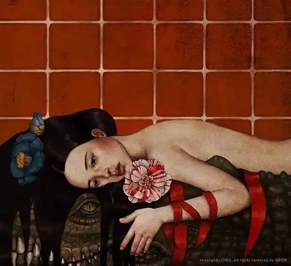 绘画小镇女孩画画是最大的消遣和享受