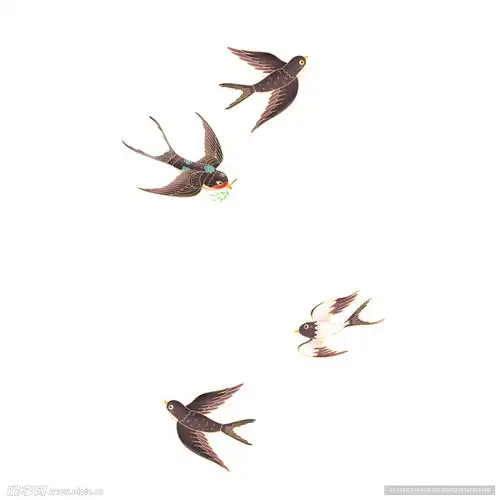 卡通插画装饰燕子元素设计图