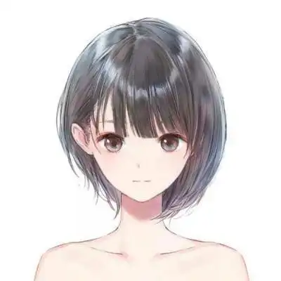 手绘短发气质头像