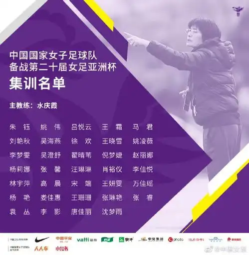 水庆霞升帐点兵34人大名单备战女足亚洲杯