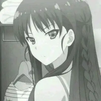 黑白动漫微丧女头