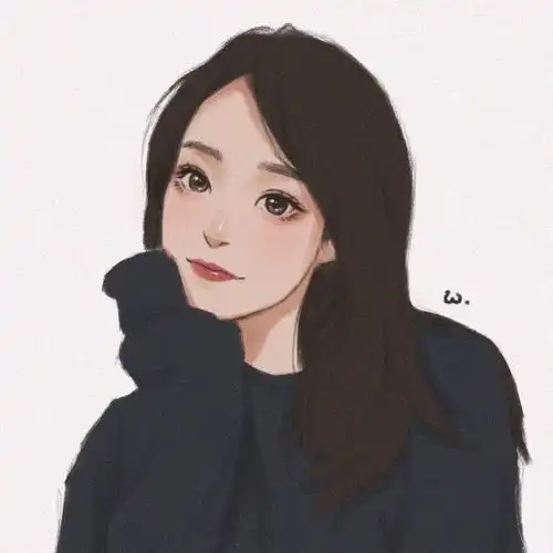 超好看的女生插画头像