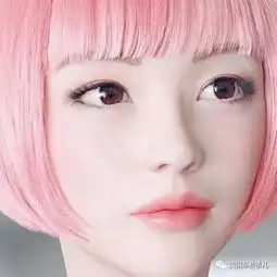 精致小脸粉红波波头这个登上封面的网红女模特,居然不是人