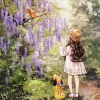 手绘女孩图片小清新图片手绘壁纸小清新女孩图片