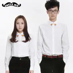 腔调森系小清新狐狸卜情侣装白衬衫男女款纯堆糖,美好生活研究所