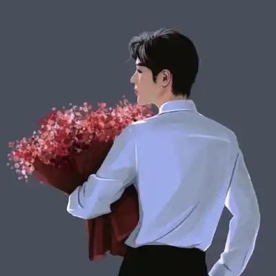 ins手绘情侣头像一男一女