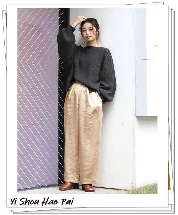 4种颜色缎面女裤的秋季时尚穿搭示例展现你的优雅气质