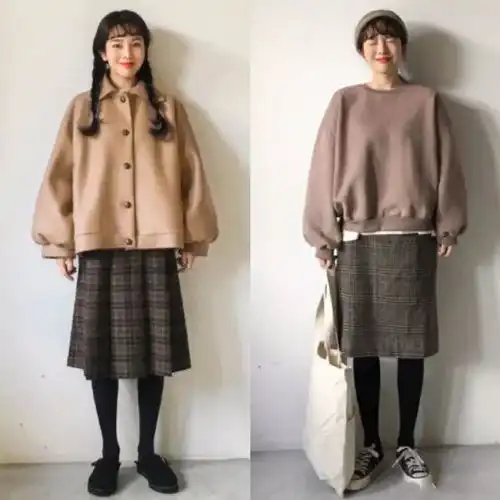 可爱的软妹系秋冬裙装搭配,天冷也要穿小裙子呀