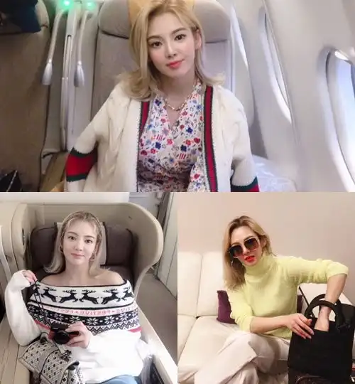 少女时代孝渊用针织毛衣搭配出的高级时尚感