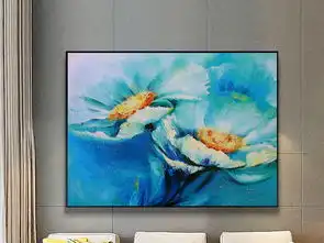 现代简约植物花卉油画无框画蓝色系手绘图片设计素材高清模板下载21.12mb植物花卉装饰画大全