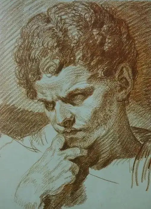 法国画家让巴蒂斯特格勒兹素描作品︱艺术名画