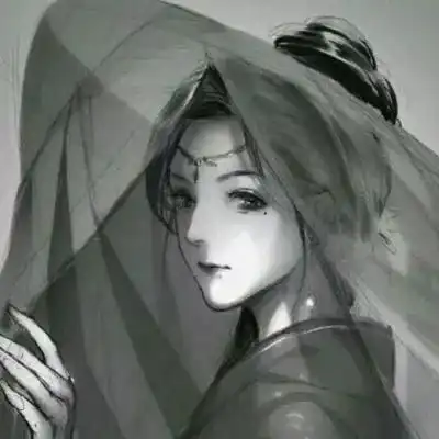 古风黑白女生头像