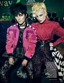 vogue俄罗斯时髦的图案和冲突版画展现大量的朋克时装风格