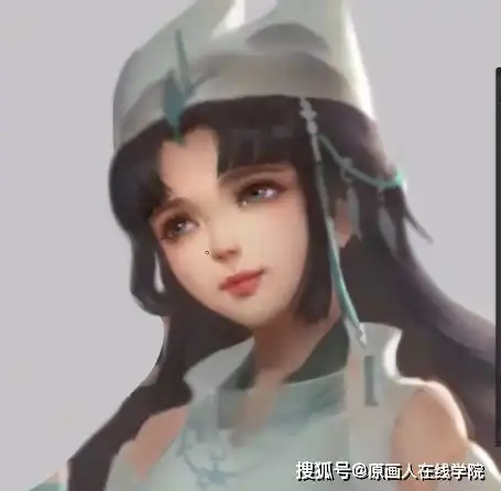 原画人游戏原画教程,古风小姐姐头像画法