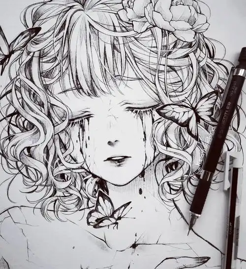 超多动漫女生手绘上色快来临摹