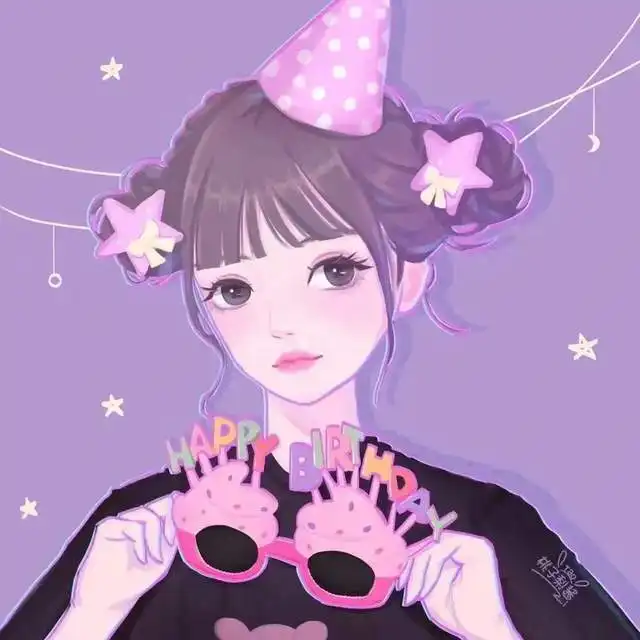 超美超可爱的手绘女生闺蜜头像