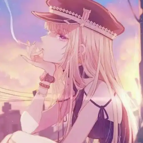 二次元动漫卡通女生头像月亮在等星星的晚安,而我在等你的好梦