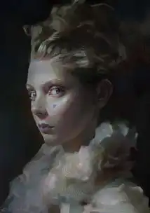 油画插画ps绘画色彩撞色壁纸欧美头堆糖,美好生活研究所