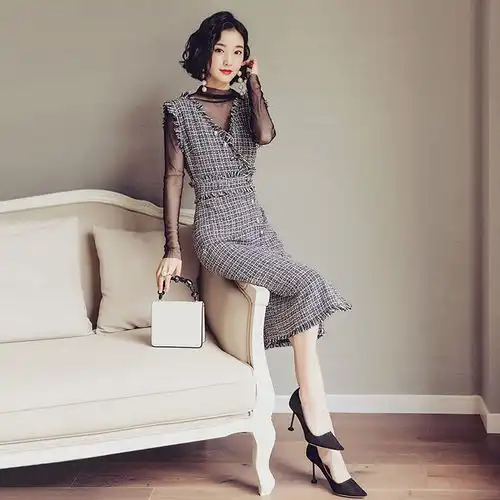 范冰冰的连衣裙给我来一打,身穿秋冬连衣裙,宛如仙女下凡