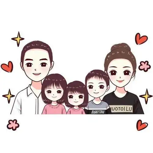 唯美全家福,一家三口四口五口微信头像