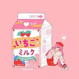 插画小巫女和美人鱼都是甜甜的女孩