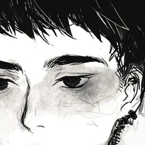 动漫男头黑白风