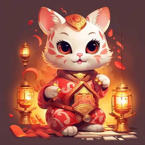 可爱卡通招财猫素材图片海报设计下载请至来源处